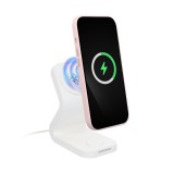 OEM LEATHER MAG COVER MagSafe-kompatibilis tok Samsung Galaxy S25 Plus - halvány rózsaszín