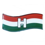 OEM Magyarország zászló műgyantás matrica (H)