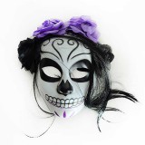 OEM Mexikói hallottak napja Senorita maszk hajjal lila