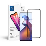 OEM Motorola Edge 30 Fusion 5G üvegfólia, tempered glass, előlapi, 5D, edzett, hajlított, fekete kerettel, BlueStar