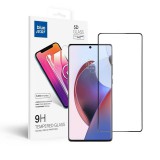 OEM Motorola Edge 30 Ultra 5G üvegfólia, tempered glass, előlapi, 5D, edzett, hajlított, fekete kerettel, BlueStar