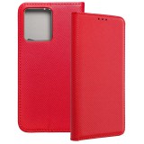 OEM Motorola Edge 40 Neo 5G könyvtok, fliptok, telefon tok, mágneszáras, bankkártyatartós, piros