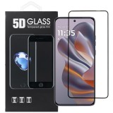 OEM Motorola Edge 50 Neo 5G üvegfólia, tempered glass, előlapi, 5D, hajlított, edzett, fekete kerettel
