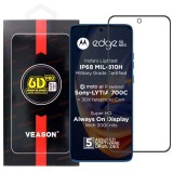 OEM Motorola Edge 50 Neo 5G üvegfólia, tempered glass, előlapi, edzett, hajlított, fekete kerettel, Veason 6D Pro