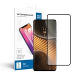 OEM Motorola Edge 50 Ultra 5G üvegfólia, tempered glass, előlapi, 5D, edzett, hajlított, fekete kerettel, BlueStar
