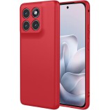 OEM Motorola Edge 70 Fusion 5G szilikon tok, hátlaptok, telefon tok, velúr belsővel, matt, piros, Silicon