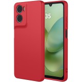 OEM Motorola Moto G06 szilikon tok, hátlaptok, telefon tok, velúr belsővel, matt, piros, Silicon
