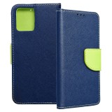 OEM Motorola Moto G14 könyvtok, fliptok, telefon tok, bankkártyatartós, mágneszáras, sötétkék-zöld, Fancy