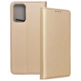 OEM Motorola Moto G35 5G könyvtok, fliptok, telefon tok, bankkártyatartós, mágneszáras, arany, Smart Case book