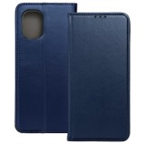 OEM Motorola Moto G35 5G könyvtok, fliptok, telefon tok, mágneszáras, bankkártyatartós, sötétkék, Smart Magnetic