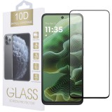 OEM Motorola Moto G35 5G üvegfólia, tempered glass, előlapi, 10D, edzett, hajlított, fekete kerettel
