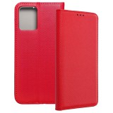 OEM Motorola Moto G53 5G könyvtok, fliptok, telefon tok, mágneszáras, bankkártyatartós, piros