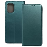 OEM Motorola Moto G55 5G könyvtok, fliptok, telefon tok, mágneszáras, bankkártyatartós, zöld, Smart Magnetic
