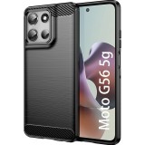 OEM Motorola Moto G56 5G szilikon tok, hátlaptok, telefon tok, karbon mintás, fekete, Carbon case