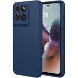 OEM Motorola Moto G56 5G szilikon tok, hátlaptok, telefon tok, velúr belsővel, matt, fekete, Silicon