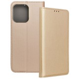 OEM Motorola Moto G75 5G könyvtok, fliptok, telefon tok, bankkártyatartós, mágneszáras, arany, Smart Case book