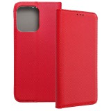 OEM Motorola Moto G75 5G könyvtok, fliptok, telefon tok, bankkártyatartós, mágneszáras, piros, Smart Case book