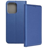 OEM Motorola Moto G75 5G könyvtok, fliptok, telefon tok, bankkártyatartós, mágneszáras, sötétkék, Smart Case book