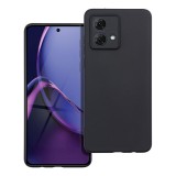 OEM Motorola Moto G84 5G szilikon tok, hátlaptok, telefon tok, velúr belsővel, matt, fekete, Silicon