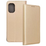 OEM Motorola Moto G85 5G könyvtok, fliptok, telefon tok, bankkártyatartós, mágneszáras, arany, Smart Case book