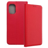 OEM Motorola Moto G85 5G könyvtok, fliptok, telefon tok, bankkártyatartós, mágneszáras, piros, Smart Case book