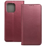 OEM Motorola Moto G86 5G könyvtok, fliptok, telefon tok, bankkártyatartós, mágneszáras, bordó, Smart Magneto