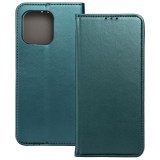 OEM Motorola Moto G86 5G könyvtok, fliptok, telefon tok, mágneszáras, bankkártyatartós, zöld, Smart Magnetic