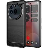 OEM Nothing Phone (3a) Pro szilikon tok, hátlaptok, telefon tok, karbon mintás, fekete, Carbon case