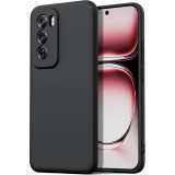 OEM Oppo Reno12 Pro 5G szilikon tok, hátlaptok, telefon tok, velúr belsővel, matt, fekete, Silicon