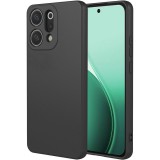 OEM Oppo Reno14 5G szilikon tok, hátlaptok, telefon tok, velúr belsővel, matt, fekete, Silicon