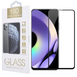 OEM Realme 10 Pro 5G üvegfólia, tempered glass, előlapi, 10D, edzett, hajlított, fekete kerettel