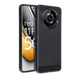 OEM Realme 11 4G szilikon tok, hátlaptok, telefon tok, karbon mintás, fekete, Carbon case