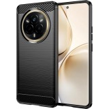 OEM Realme 14 Pro 5G szilikon tok, hátlaptok, telefon tok, karbon mintás, fekete, Carbon case