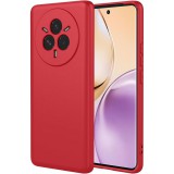 OEM Realme 14 Pro 5G szilikon tok, hátlaptok, telefon tok, velúr belsővel, matt, piros, Silicon