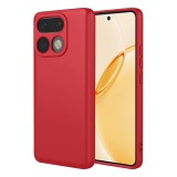 OEM Realme 16 Pro Plus 5G szilikon tok, hátlaptok, telefon tok, velúr belsővel, matt, piros, Silicon