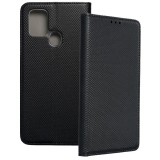 OEM Realme 7i könyvtok, fliptok, telefon tok, bankkártyatartós, mágneszáras, fekete, Smart Case book