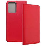 OEM Realme 9 5G / Realme 9 Pro 5G könyvtok, fliptok, telefon tok, bankkártyatartós, mágneszáras, piros, Smart Case book