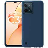 OEM Realme C31 szilikon tok, hátlaptok, telefon tok, matt, kék