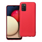 OEM Samsung Galaxy A02S szilikon tok, hátlaptok, telefon tok, matt, piros, Soft