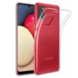OEM Samsung Galaxy A02s szilikon tok, hátlaptok, telefon tok, vékony, átlátszó, 0.5mm