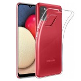 OEM Samsung Galaxy A02S szilikon tok, hátlaptok, telefon tok, vékony, átlátszó, 1mm
