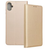 OEM Samsung Galaxy A05 könyvtok, fliptok, telefon tok, bankkártyatartós, mágneszáras, arany, Smart Case book