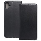 OEM Samsung Galaxy A05 könyvtok, fliptok, telefon tok, bankkártyatartós, mágneszáras, fekete, Smart Magneto