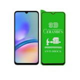 OEM Samsung Galaxy A05s képernyővédő fólia, kijelzővédő, flexibilis, kerámia, 9D, fekete kerettel