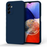 OEM Samsung Galaxy A05s szilikon tok, hátlaptok, telefon tok, velúr belsővel, matt, sötétkék, Silicon