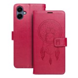 OEM Samsung Galaxy A06 könyvtok, fliptok, telefon tok, mágneszáras, bankkártyatartós, álomfogó mintás, magenta, Forcell Mezzo