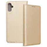OEM Samsung Galaxy A07 könyvtok, fliptok, telefon tok, mágneszáras, bankkártyatartós, arany