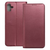 OEM Samsung Galaxy A07 könyvtok, fliptok, telefon tok, mágneszáras, bankkártyatartós, bordó, Smart Magnetic