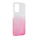 OEM Samsung Galaxy A13 4G szilikon tok, hátlaptok, telefon tok, csillámos, pink-ezüst, Shining Case