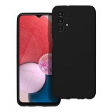 OEM Samsung Galaxy A13 4G szilikon tok, hátlaptok, telefon tok, velúr belsővel, matt, fekete, Silicone
